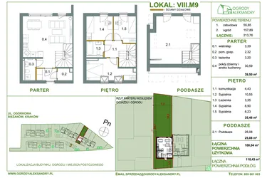 Rzut - Dom na sprzedaż 4 pokoje o powierzchni 100,04 m² - numer M9 w Ogrody Aleksandry