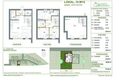 Rzut - Dom na sprzedaż 4 pokoje o powierzchni 100,09 m² - numer M15 w Ogrody Aleksandry