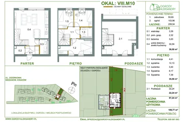 Rzut - Dom na sprzedaż 4 pokoje o powierzchni 97,24 m² - numer M10 w Ogrody Aleksandry