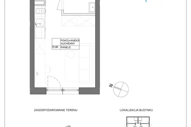 Rzut - Mieszkanie na sprzedaż 1 pokój o powierzchni 18,94 m² - numer A1.1 w Renton Rumia - apartamenty inwestycyjne