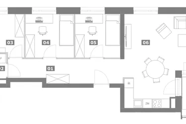 Rzut - Dom na sprzedaż 3 pokoje o powierzchni 255,7 m² - numer 1 w Aura Residence