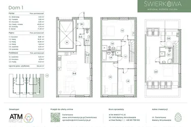 Rzut - Dom na sprzedaż 5 pokoi o powierzchni 184,44 m² - numer 4.5 lok. 1 w Świerkowa