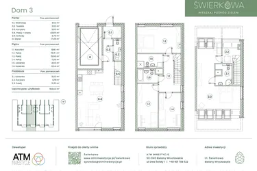 Rzut - Dom na sprzedaż 5 pokoi o powierzchni 184,44 m² - numer 4.6 lok. 2 w Świerkowa