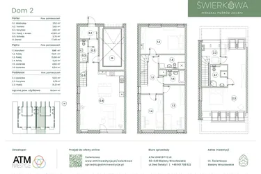 Rzut - Dom na sprzedaż 5 pokoi o powierzchni 184,44 m² - numer 4.5 lok. 2 w Świerkowa