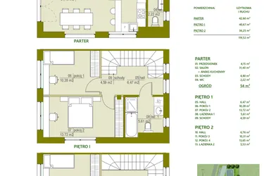 Rzut - Dom na sprzedaż 4 pokoje o powierzchni 119,52 m² - numer A13 w Triton Kampinos II
