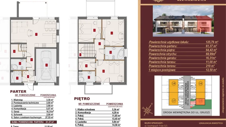 Rzut - Dom na sprzedaż 4 pokoje o powierzchni 125,79 m² - numer 15/1 w Dzielnica Hrabska VI
