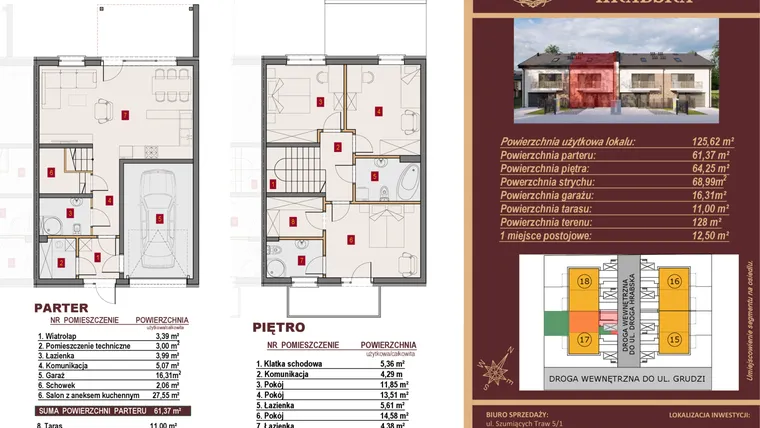 Rzut - Dom na sprzedaż 4 pokoje o powierzchni 125,62 m² - numer 17/2 w Dzielnica Hrabska VI