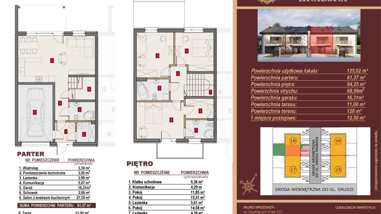 Rzut - Dom na sprzedaż 4 pokoje o powierzchni 125,62 m² - numer 18/2 w Dzielnica Hrabska VI
