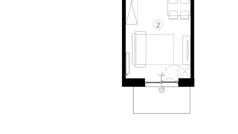 Rzut - Mieszkanie na sprzedaż 1 pokój o powierzchni 28,56 m² - numer D.68 w Judyma Park