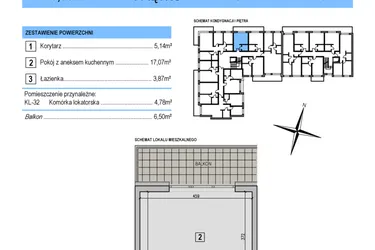 Rzut - Mieszkanie na sprzedaż 1 pokój o powierzchni 26,08 m² - numer A11 w Korona Jadwigi