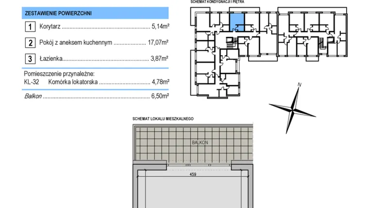 Rzut - Mieszkanie na sprzedaż 1 pokój o powierzchni 26,08 m² - numer A11 w Korona Jadwigi