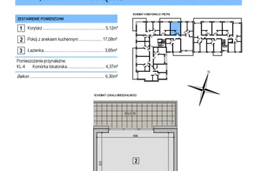Rzut - Mieszkanie na sprzedaż 1 pokój o powierzchni 26,05 m² - numer A12 w Korona Jadwigi