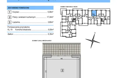Rzut - Mieszkanie na sprzedaż 1 pokój o powierzchni 26,31 m² - numer B9 w Korona Jadwigi