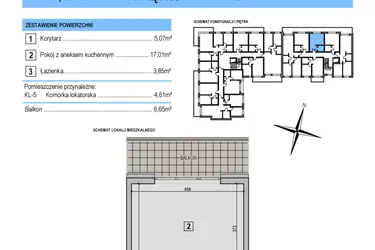 Rzut - Mieszkanie na sprzedaż 1 pokój o powierzchni 25,93 m² - numer B10 w Korona Jadwigi