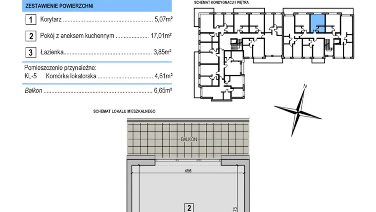 Rzut - Mieszkanie na sprzedaż 1 pokój o powierzchni 25,93 m² - numer B10 w Korona Jadwigi