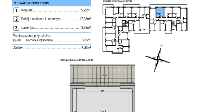 Rzut - Mieszkanie na sprzedaż 1 pokój o powierzchni 26,39 m² - numer B15 w Korona Jadwigi