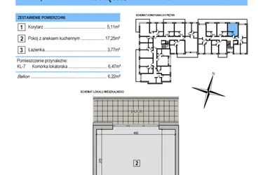 Rzut - Mieszkanie na sprzedaż 1 pokój o powierzchni 26,13 m² - numer B17 w Korona Jadwigi