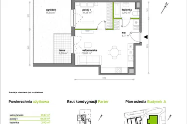 Rzut - Mieszkanie na sprzedaż 2 pokoje o powierzchni 41,76 m² - numer A/A2/026 w Sosnowa Vita