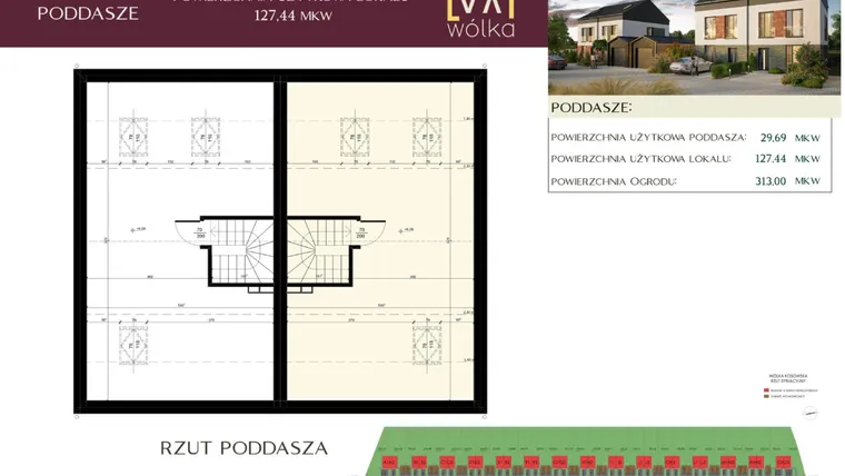 Rzut - Dom na sprzedaż 5 pokoi o powierzchni 127,44 m² - numer F2 w Nova Wólka