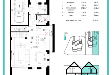 Rzut - Dom na sprzedaż 4 pokoje o powierzchni 168,74 m² - numer 99/1 w Siadło Dolne 99|101