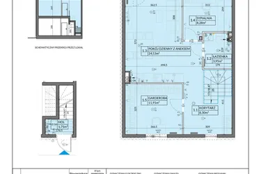 Rzut - Mieszkanie na sprzedaż 3 pokoje o powierzchni 61,78 m² - numer 2 w Boska Pabianicka