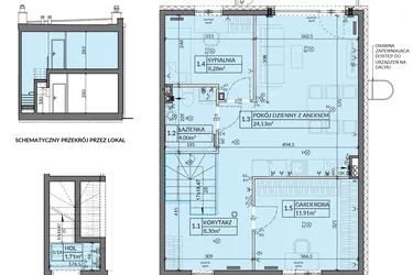 Rzut - Mieszkanie na sprzedaż 3 pokoje o powierzchni 61,78 m² - numer 8 w Boska Pabianicka