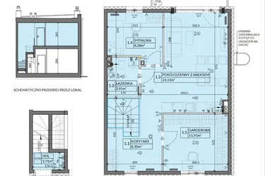 Rzut - Mieszkanie na sprzedaż 3 pokoje o powierzchni 61,78 m² - numer 16 w Boska Pabianicka