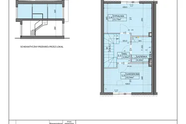 Rzut - Dom na sprzedaż 3 pokoje o powierzchni 63,24 m² - numer 10 w Boska Pabianicka