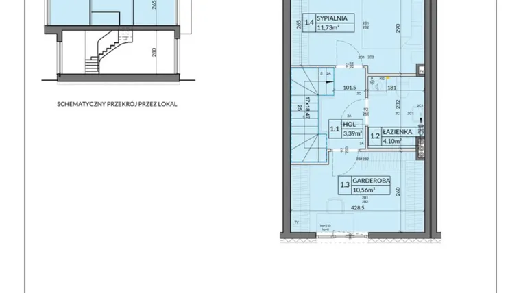 Rzut - Dom na sprzedaż 3 pokoje o powierzchni 63,24 m² - numer 10 w Boska Pabianicka