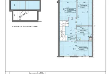 Rzut - Dom na sprzedaż 4 pokoje o powierzchni 75,36 m² - numer 12 w Boska Pabianicka
