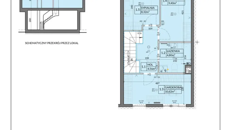 Rzut - Dom na sprzedaż 4 pokoje o powierzchni 75,36 m² - numer 12 w Boska Pabianicka