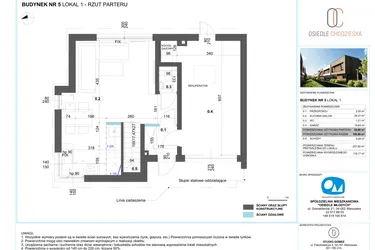Rzut - Dom na sprzedaż 5 pokoi o powierzchni 108,88 m² - numer 1.5 w Osiedle Chodzieska