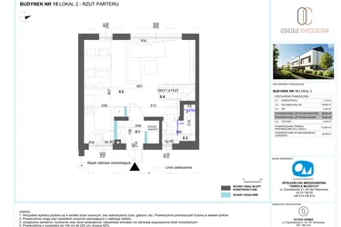 Rzut - Dom na sprzedaż 4 pokoje o powierzchni 72,43 m² - numer 2.15 w Osiedle Chodzieska