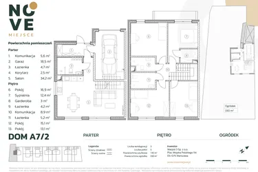 Rzut - Dom na sprzedaż 5 pokoi o powierzchni 144,3 m² - numer A7/2 w Nove Miejsce Kąty Węgierskie