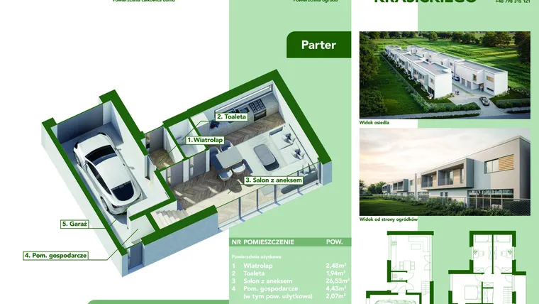 Rzut - Dom na sprzedaż 4 pokoje o powierzchni 114,34 m² - numer 4A w Zakątek Krasickiego