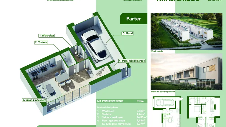 Rzut - Dom na sprzedaż 4 pokoje o powierzchni 114,34 m² - numer 4B w Zakątek Krasickiego
