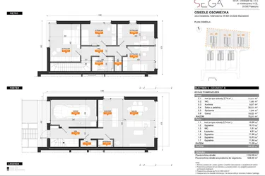 Rzut - Dom na sprzedaż 5 pokoi o powierzchni 146,29 m² - numer 6A w Osiedle Osowiecka