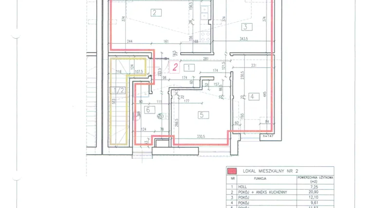 Rzut - Mieszkanie na sprzedaż 4 pokoje o powierzchni 67,67 m² - numer 36/2 w Diamentowe Zacisze