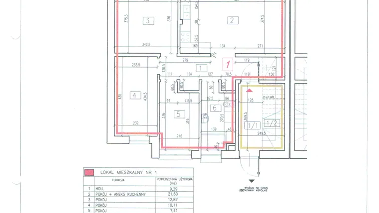 Rzut - Mieszkanie na sprzedaż 4 pokoje o powierzchni 67,49 m² - numer 36l/1 w Diamentowe Zacisze