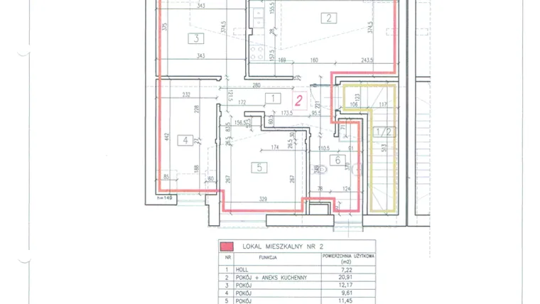 Rzut - Mieszkanie na sprzedaż 4 pokoje o powierzchni 67,65 m² - numer 36l/2 w Diamentowe Zacisze