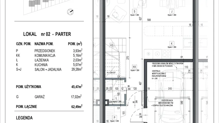 Rzut - Dom na sprzedaż 3 pokoje o powierzchni 168,18 m² - numer 2 w Neo Natolin etap V