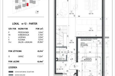 Rzut - Dom na sprzedaż 3 pokoje o powierzchni 168,18 m² - numer 12 w Neo Natolin etap V