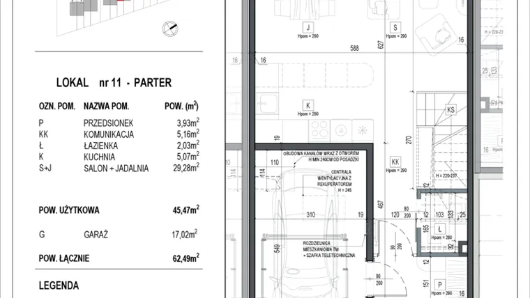 Rzut - Dom na sprzedaż 3 pokoje o powierzchni 168,18 m² - numer 11 w Neo Natolin etap V