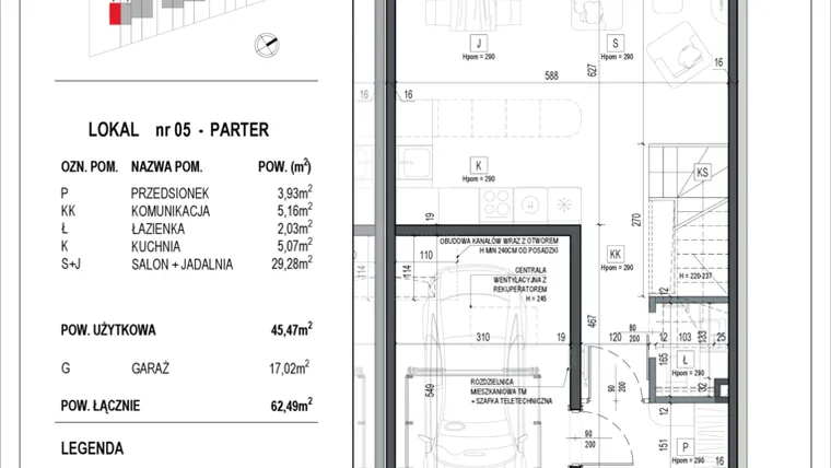 Rzut - Dom na sprzedaż 3 pokoje o powierzchni 168,18 m² - numer 5 w Neo Natolin etap V
