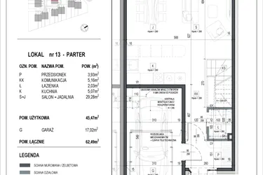 Rzut - Dom na sprzedaż 3 pokoje o powierzchni 168,18 m² - numer 13 w Neo Natolin etap V