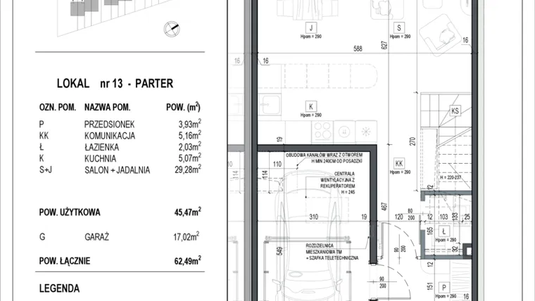 Rzut - Dom na sprzedaż 3 pokoje o powierzchni 168,18 m² - numer 13 w Neo Natolin etap V