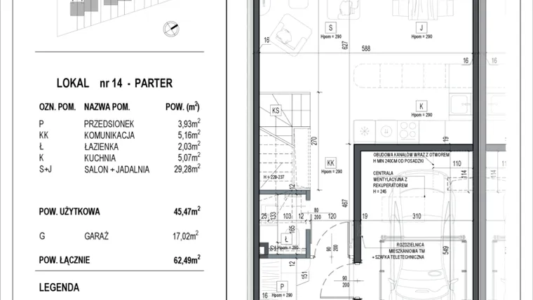 Rzut - Dom na sprzedaż 3 pokoje o powierzchni 168,18 m² - numer 14 w Neo Natolin etap V