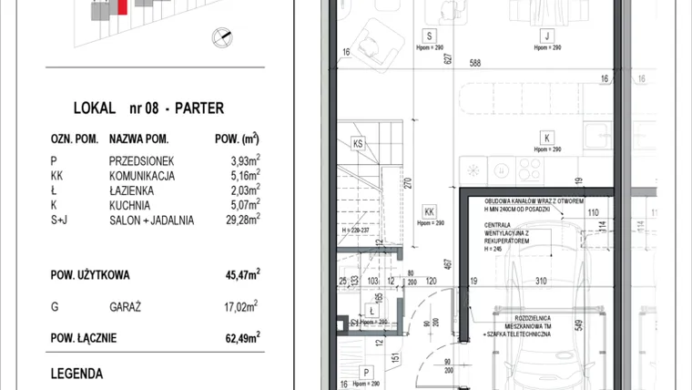 Rzut - Dom na sprzedaż 3 pokoje o powierzchni 168,18 m² - numer 8 w Neo Natolin etap V