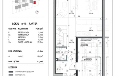 Rzut - Dom na sprzedaż 3 pokoje o powierzchni 168,18 m² - numer 18 w Neo Natolin etap V