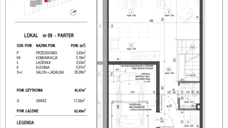 Rzut - Dom na sprzedaż 3 pokoje o powierzchni 168,18 m² - numer 9 w Neo Natolin etap V